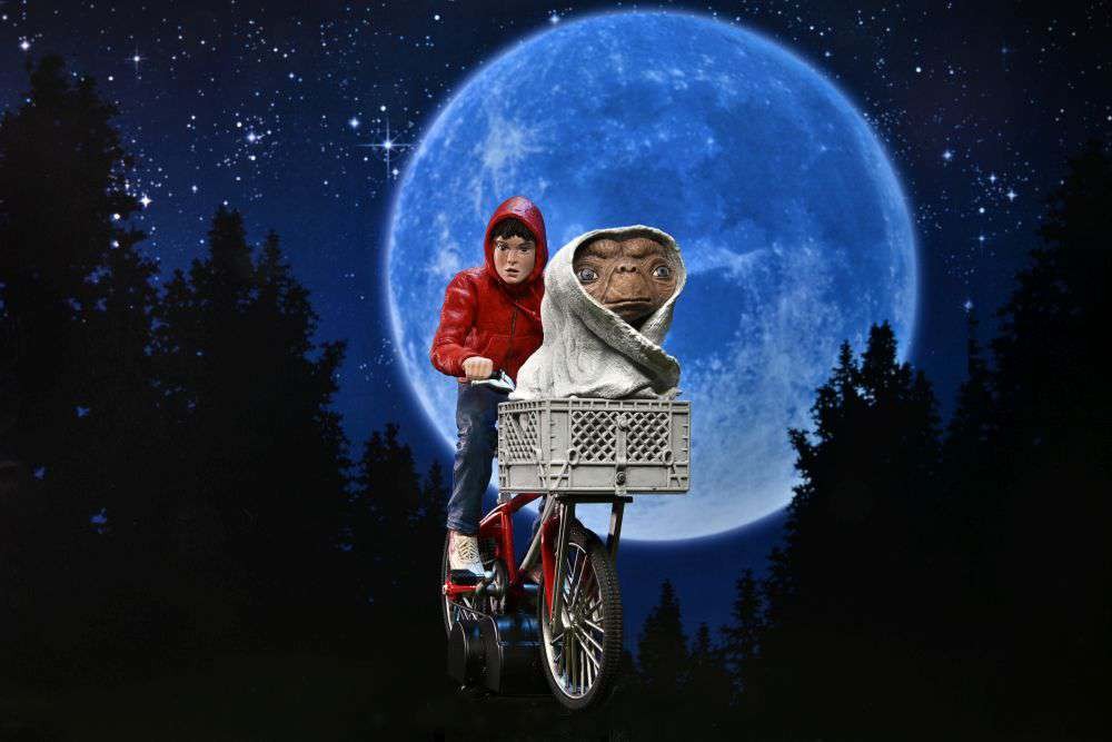 E.T. 40th Ann Elliot&E.T. On Bicycle Af 17cm-h - 69577