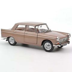 Peugeot 404 1965 Brun métallisé with Caravan Hénon 1:18 - 69792