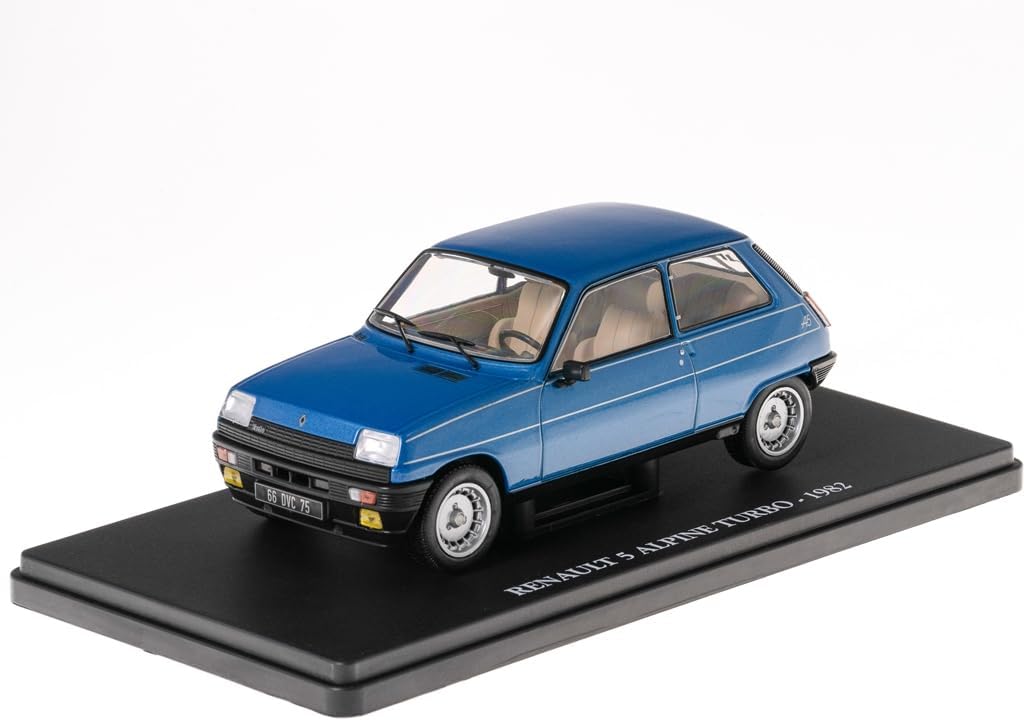 Renault R5 Alpine Turbo 1982 Blu 1:24 Edicola con Vetrina-1