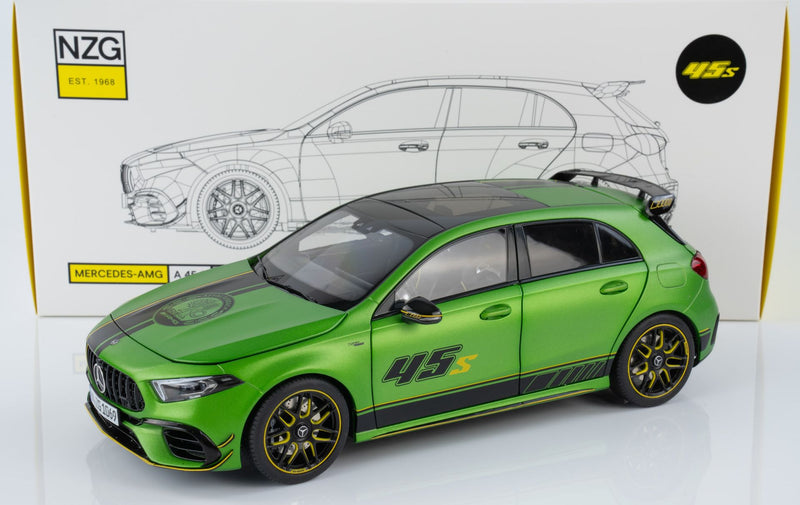 Mercedes-Benz A-Class A45S 2023 4-Matic AMG Green metallic -Black 1:18-4