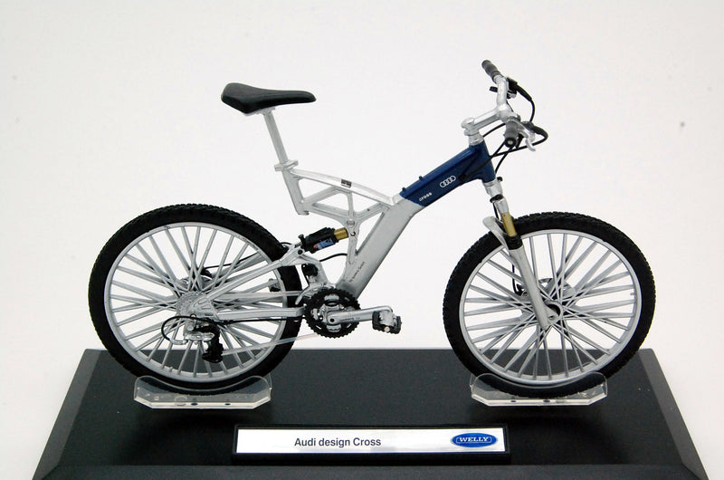 Bicicletta Audi Design Cross argento / blu 1:10 - 7008