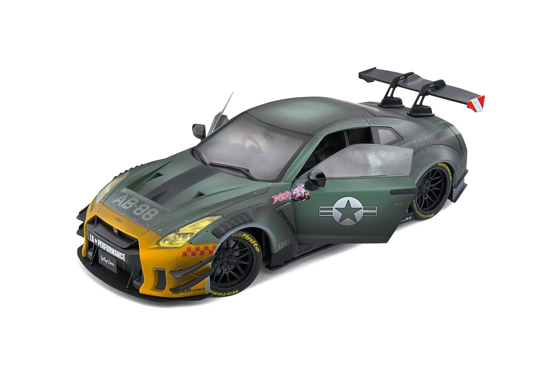 Nissan GT-R R35 2022 Liberty Walk Army Body Kit 1:18 - 70082