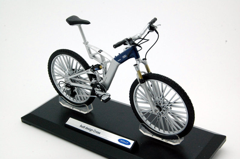Bicicletta Audi Design Cross argento / blu 1:10 - 7009