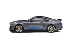 Shelby Mustang GT500 KR 2022 silver grey metallic - blue 1:18 - 70123