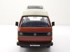 Volkswagen T3 Star 1983 Camper Van High Roof Brown - White 1:24 - 70281