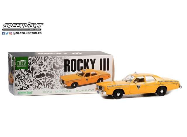 Dodge Monaco Taxi 1978 City Cab Co. "Rocky III" 1982 giallo 1:18 - 70422
