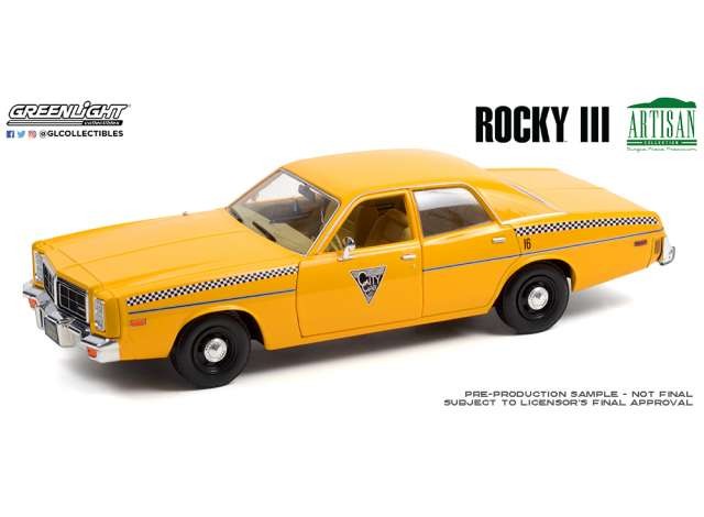 Dodge Monaco Taxi 1978 City Cab Co. "Rocky III" 1982 giallo 1:18 - 70423