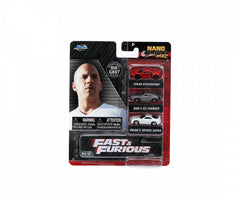 "Fast & The Furious" Nano "Cars Wave 4" 3pz pack 1:65 - 70465