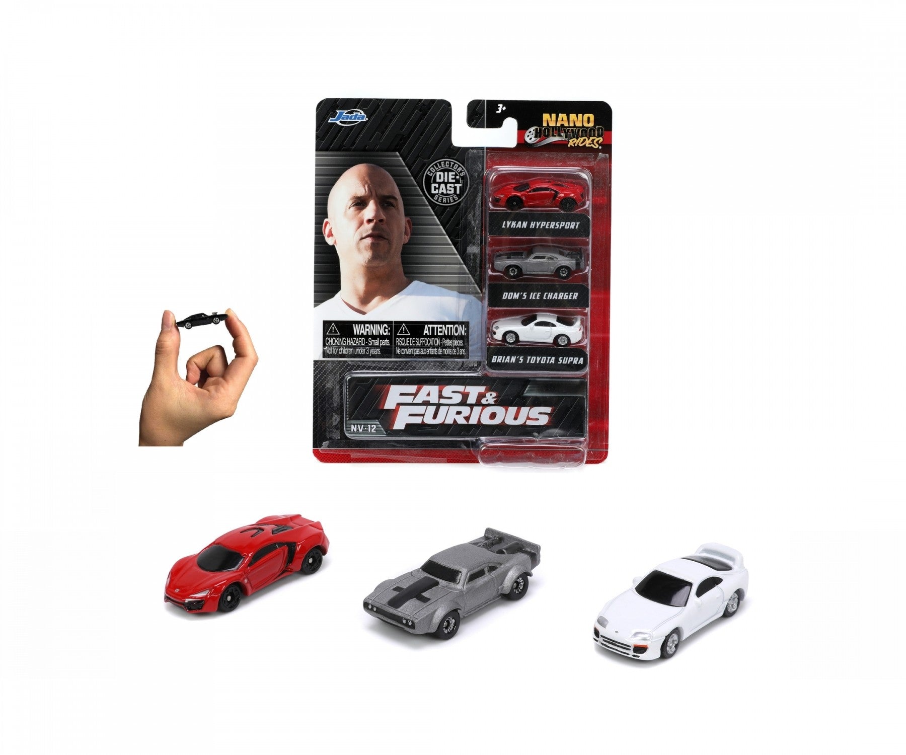 "Fast & The Furious" Nano "Cars Wave 4" 3pz pack 1:65 - 70470