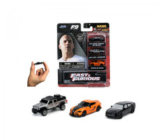 "Fast & The Furious" Nano Hollywood Rides 3pz pack C 1:65 - 70478