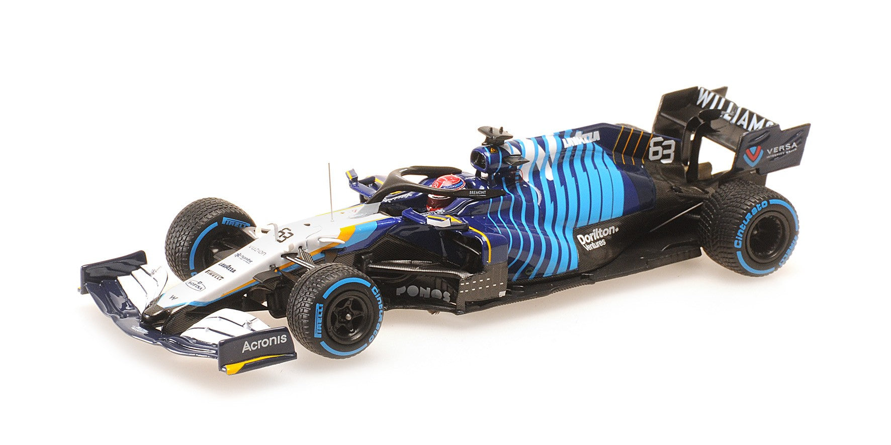 Williams Racing Mercedes FW43B 2nd place Belgian Gp 2021 George Russel 1:43 - 71334