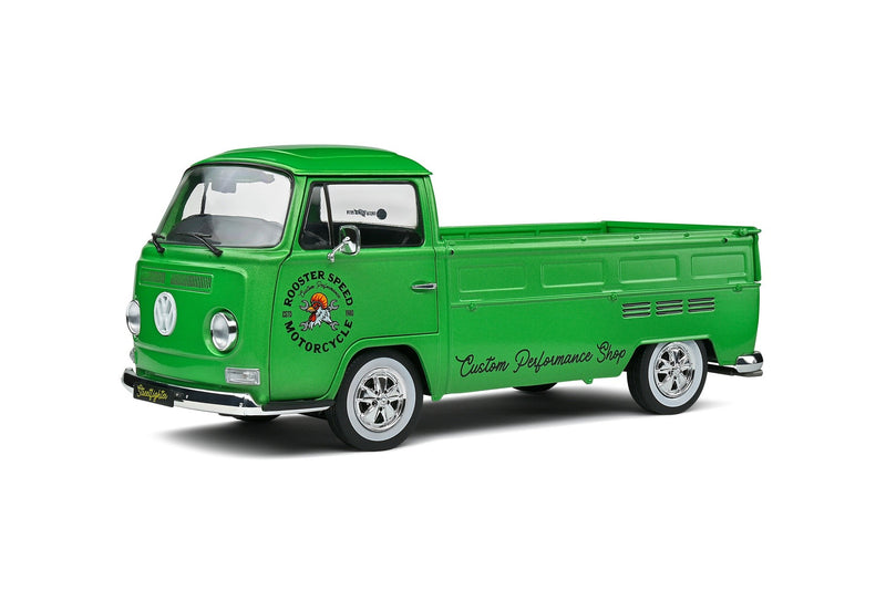 Volkswagen VW T2 1968 Pick-Up "Custom Performance Shop" Green Metallic 1:18 - 71591