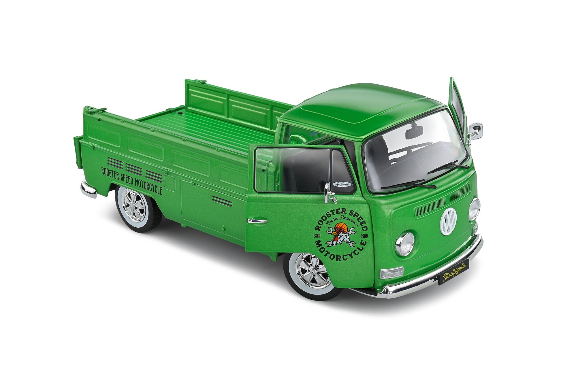 Volkswagen VW T2 1968 Pick-Up "Custom Performance Shop" Green Metallic 1:18 - 71598
