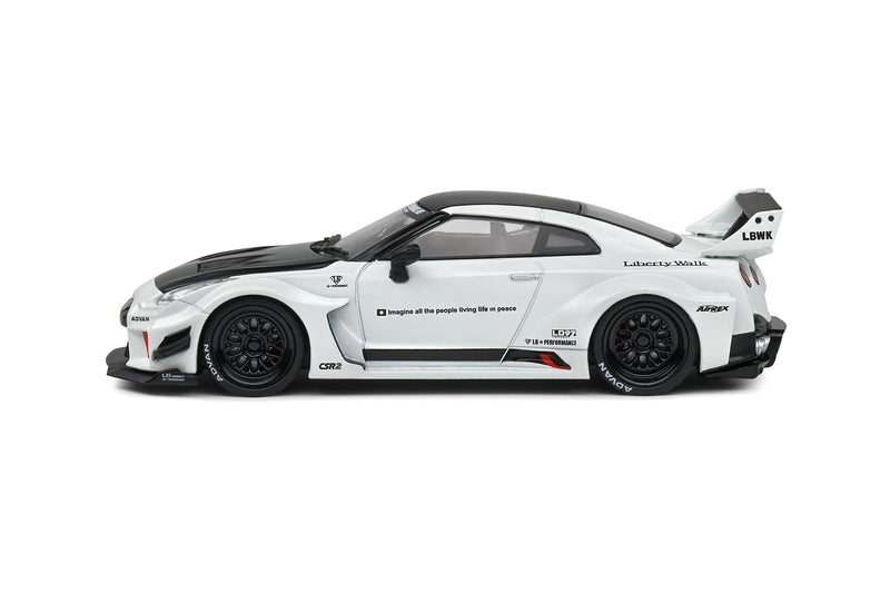 Nissan GT-R (R35) Liberty Walk Body Kit 2020 White - Black 1:43 - 71638
