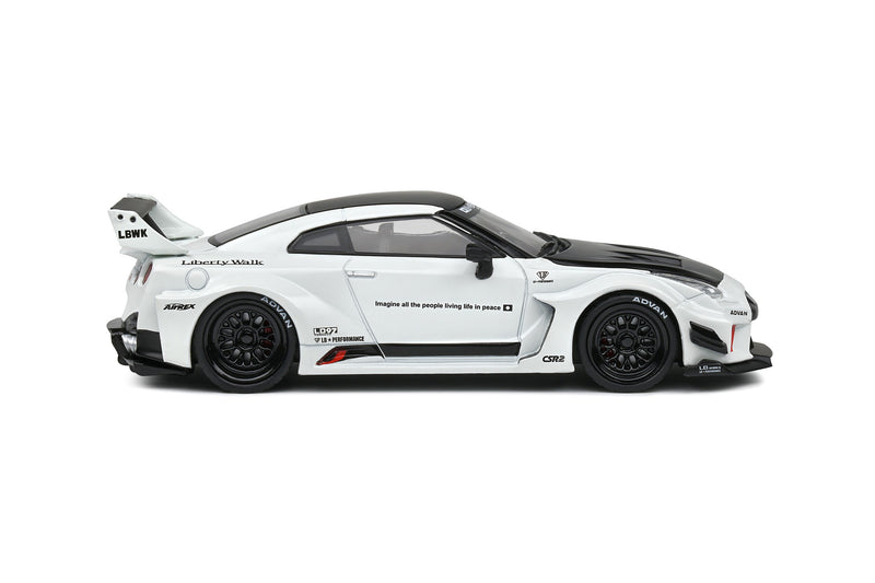 Nissan GT-R (R35) Liberty Walk Body Kit 2020 White - Black 1:43 - 71641