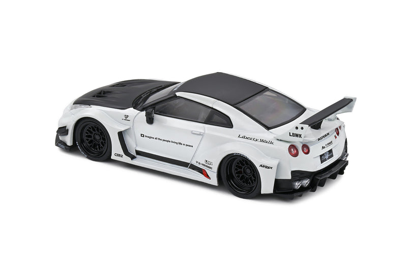 Nissan GT-R (R35) Liberty Walk Body Kit 2020 White - Black 1:43 - 71643