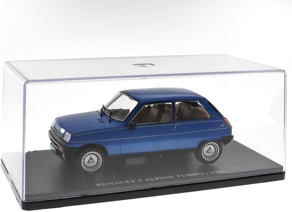 Renault R5 Alpine Turbo 1982 Blu 1:24 Edicola con Vetrina-7