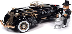 Auburn 851 Speedster Black with Monopoly Graphics & Mr. Monopoly 1:18 - 72213