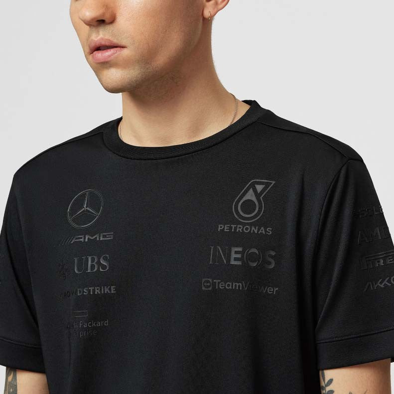 Mercedes Benz AMG Petronas F1 2023 Men's Team Stealth T-Shirt Black - 72268