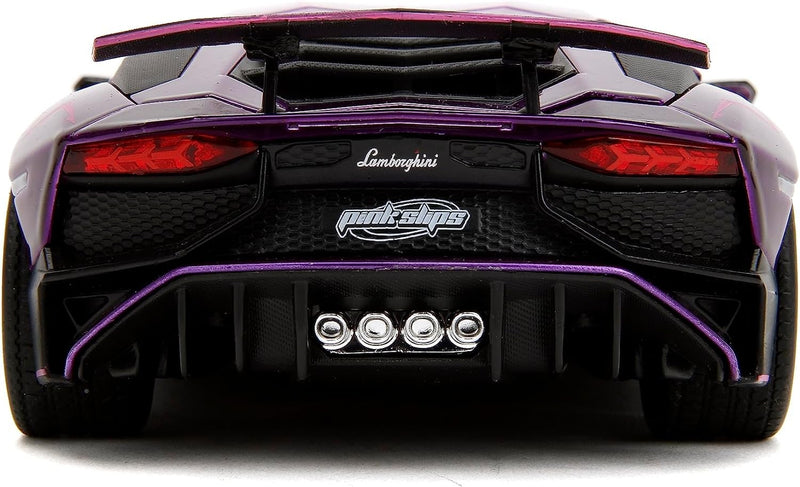 Lamborghini Aventador LP750-4 SV con Decorazione Gamma Pink Slips 1:24 - 73191