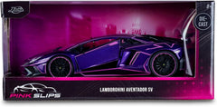 Lamborghini Aventador LP750-4 SV con Decorazione Gamma Pink Slips 1:24 - 73192