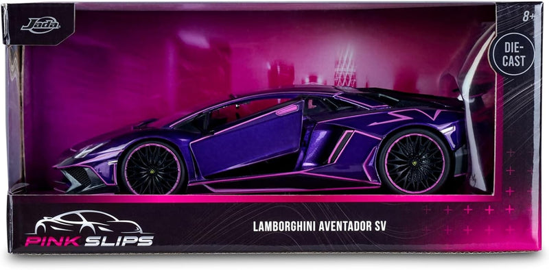 Lamborghini Aventador LP750-4 SV con Decorazione Gamma Pink Slips 1:24 - 73192