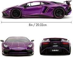 Lamborghini Aventador LP750-4 SV con Decorazione Gamma Pink Slips 1:24 - 73193