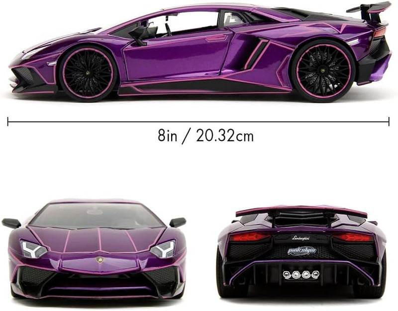 Lamborghini Aventador LP750-4 SV con Decorazione Gamma Pink Slips 1:24 - 73193
