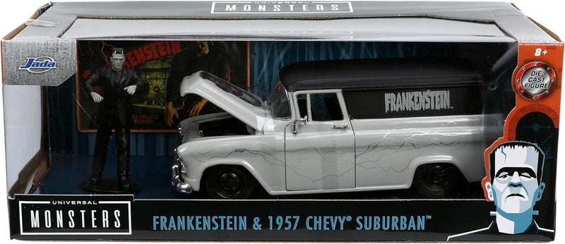 Chevrolet Suburban 1957 "Frankenstein" silver 1:24 - 73284