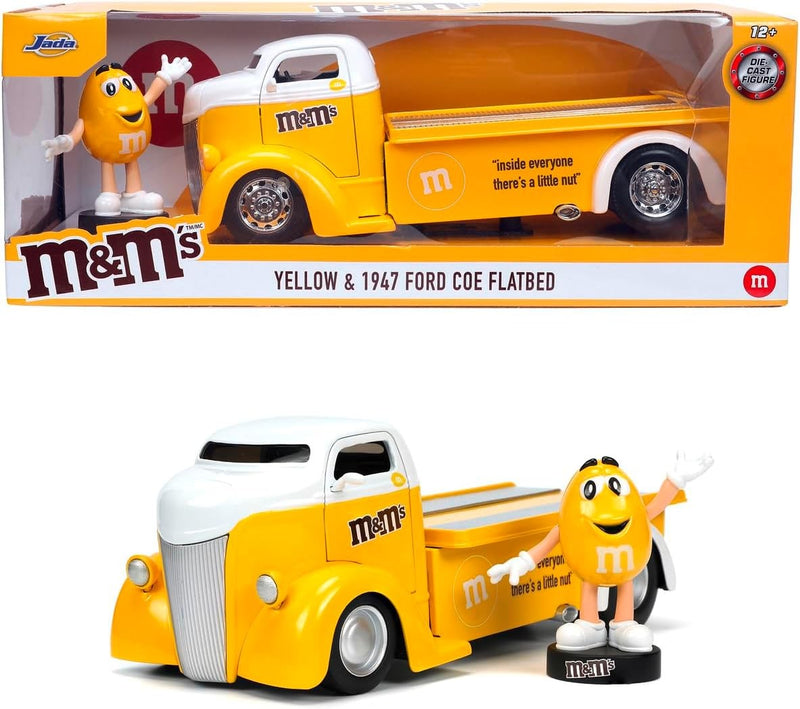 Ford COE Flatbed 1947 with M&M's Yellow figure 1:24 - 73292