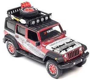 Jeep Rubicon Unlimited 2018 "Geolandar Yokohama" silver-red 1:64 - 73321
