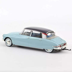 Citroën DS 19 1959 Bleu Nuage et Aubergine + Caravane Hénon 1:18 - 73440