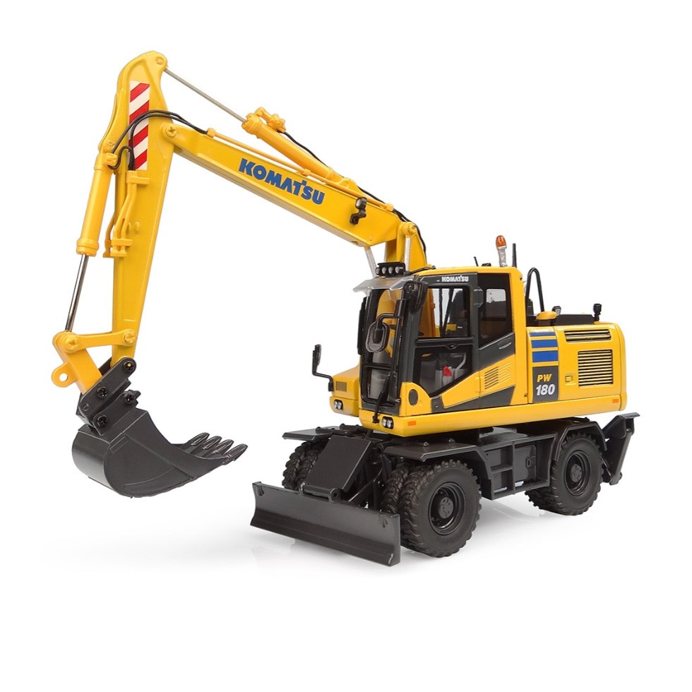 Komatsu PW180-11 Escavatore su ruote con benna e martello pneumatico 1:50 - 73989