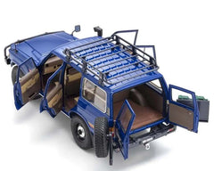 Toyota Land Cruiser 60 1980 Blu with optional parts 1:18 - 74026