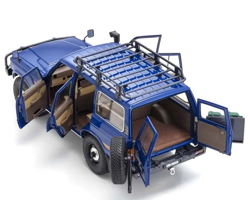 Toyota Land Cruiser 60 1980 Blu with optional parts 1:18 - 74026