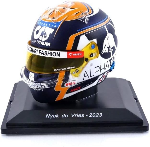 Nyck de Vries Casco Bell Helmet F1 2023 Alpha Tauri Team 1:5 - 74039