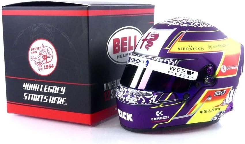 Guanyu Zhou Casco Bell Helmet F1 2023 Alfa Romeo Racing Team 1:2 - 74276