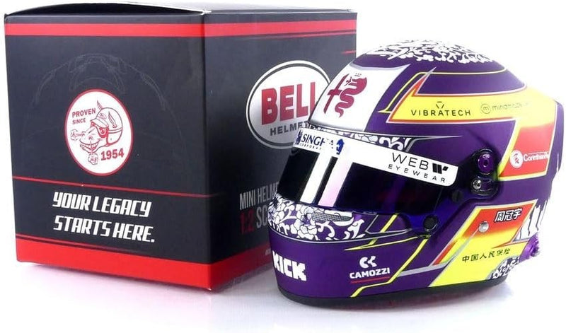 Guanyu Zhou Casco Bell Helmet F1 2023 Alfa Romeo Racing Team 1:2 - 74276