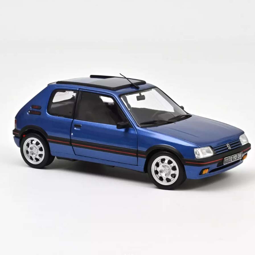 Peugeot 205 GTi 1.9 with windowroof 1992 Miami Blue 1:18 - 75499