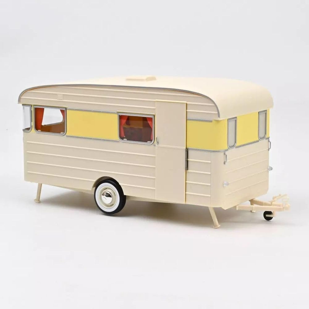 Citroën DS 19 1960 Jonquille Yellow + Caravan Digue Panoramic 1:18 - 75508