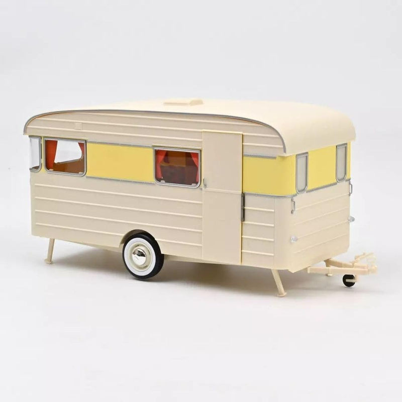 Citroën DS 19 1960 Jonquille Yellow + Caravan Digue Panoramic 1:18 - 75508