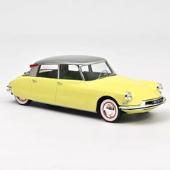 Citroën DS 19 1960 Jonquille Yellow + Caravan Digue Panoramic 1:18 - 75510