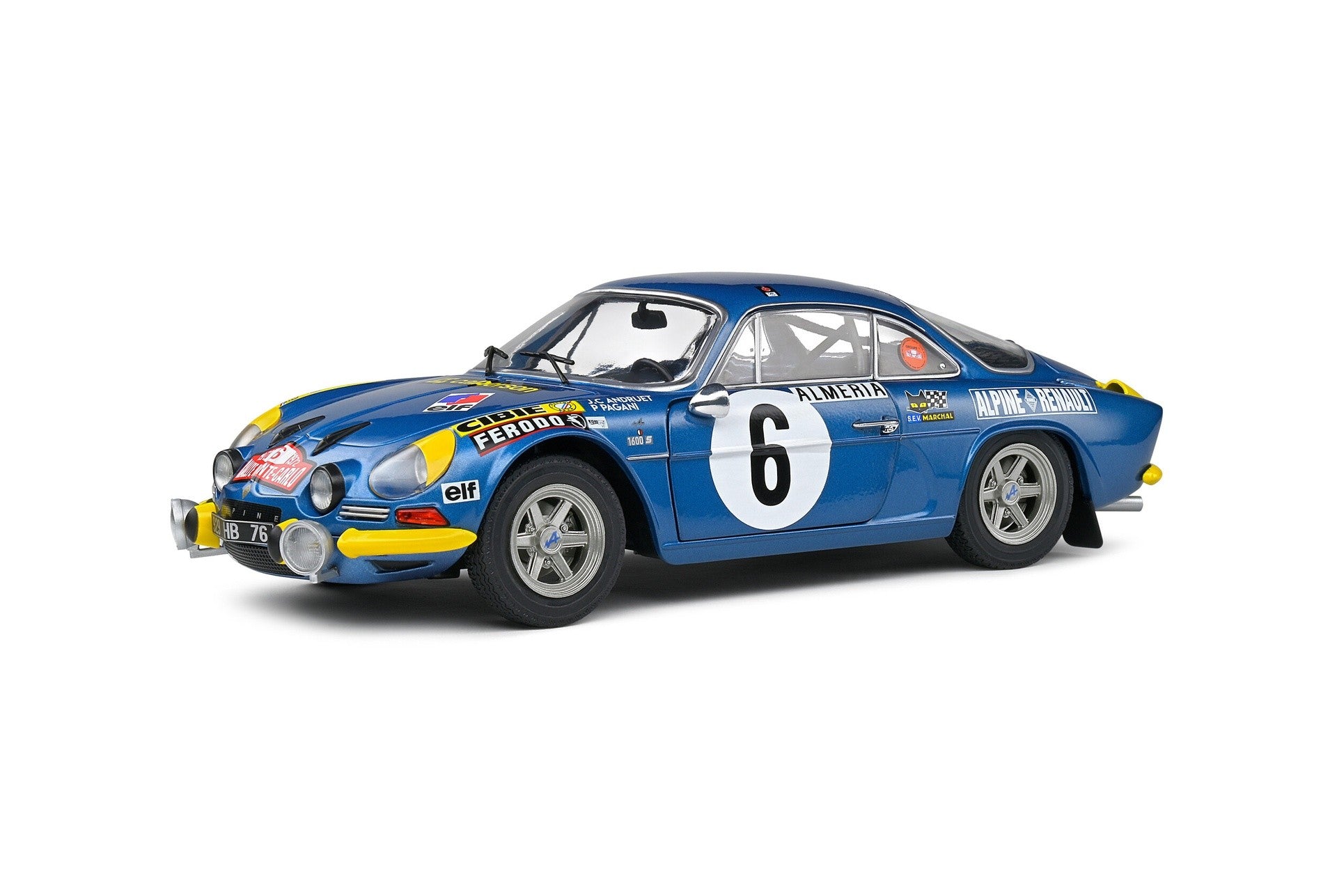 Alpine-Renault A110 1600S Rallye Monte Carlo 1972 Jean-Claude Andruet - Pierre Pagani 1:18 - 75558