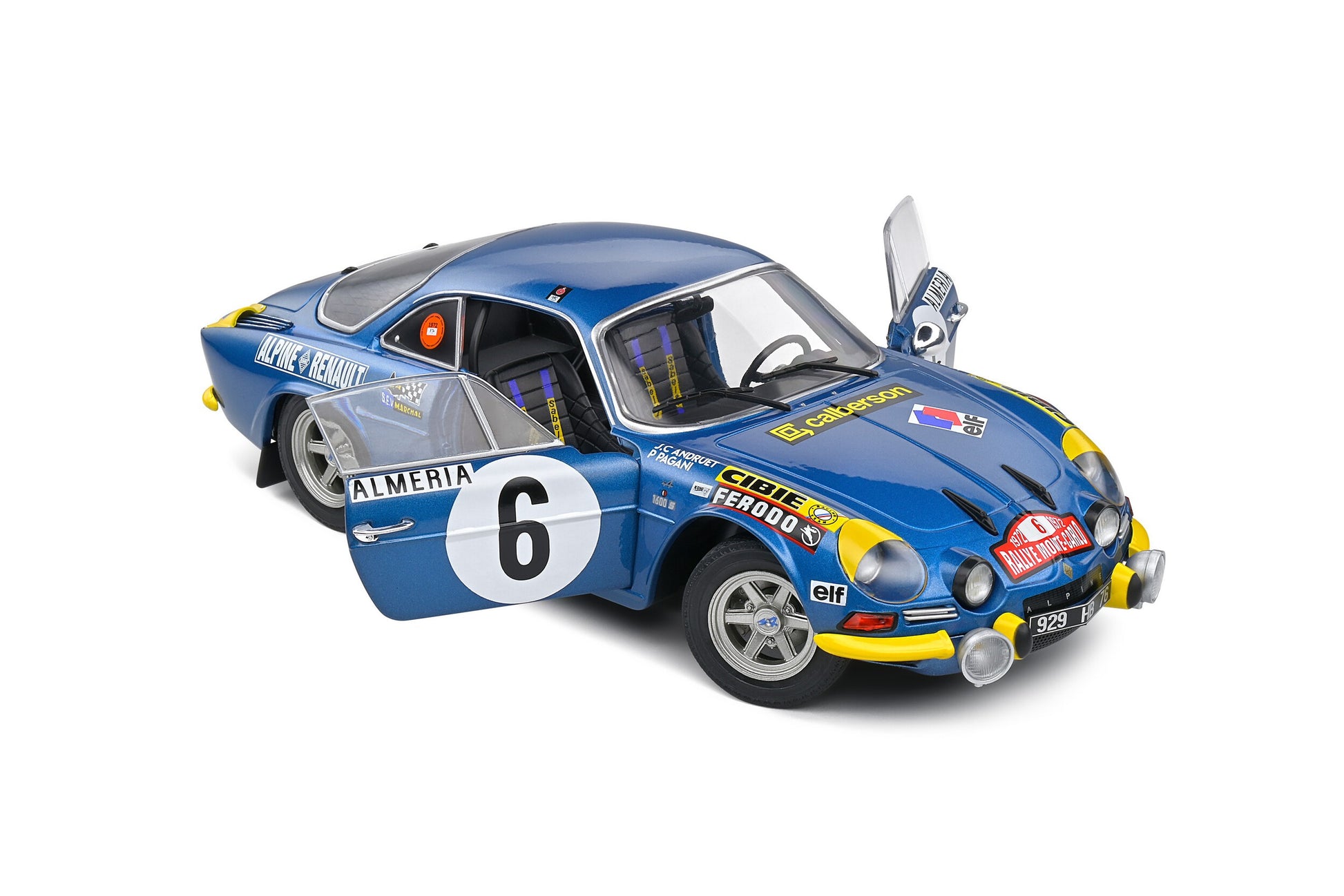 Alpine-Renault A110 1600S Rallye Monte Carlo 1972 Jean-Claude Andruet - Pierre Pagani 1:18 - 75565