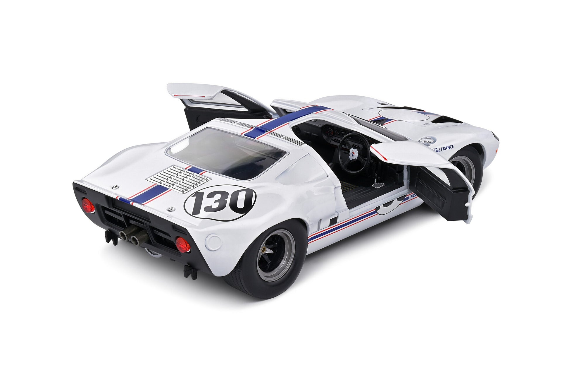 Ford GT40 MKI 1967 Team France Targa Florio White H.Greder - J.M.Giorgi 1:18 - 75573