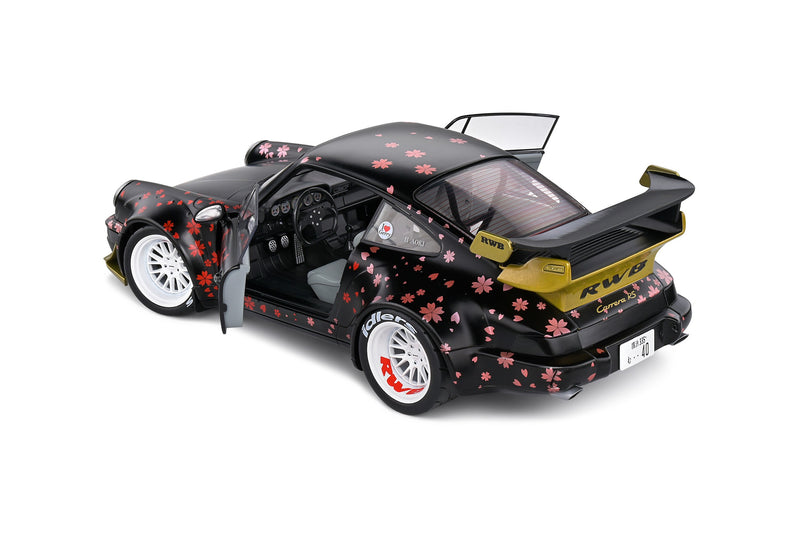 Porsche 911 (964) RWB Rauh-Welt Aoki black - with decor 1:18 - 75580