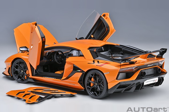 Lamborghini Aventador SVJ 2018 Arancio Atlas 1:18 - 75655