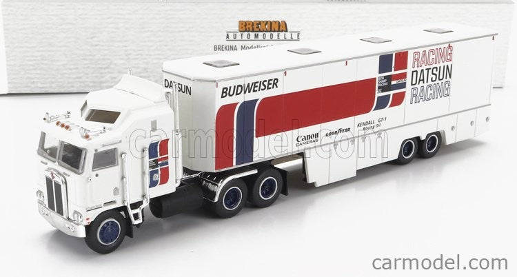 Kenworth K100 Aerodyne Truck Team 2006 Datsun Racing Car Transporter 1:87 - 75661