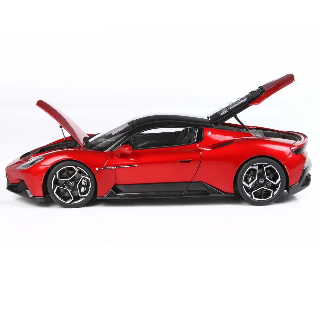 Maserati MC20 2023 Rosso Vincente Gloss Black Roof 1:18 - 75733