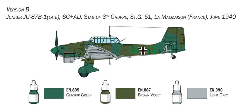 Junker Ju-87B Stuka - Complete Set For Modeling 1:72 - 75866